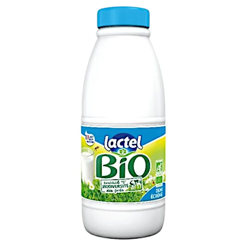 Lait UHT demi-écrémé bio 1L - LACTEL