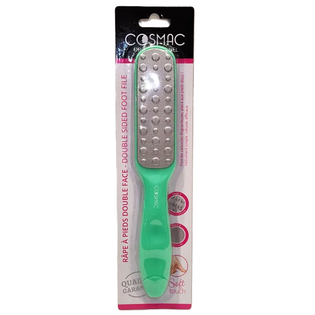 Râpe à pieds double face anti-callosités petit format- COSMAC