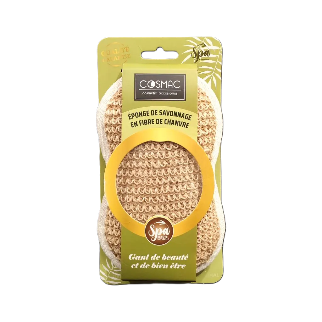 Eponges de savonnage en fibre de chanvre - COSMAC