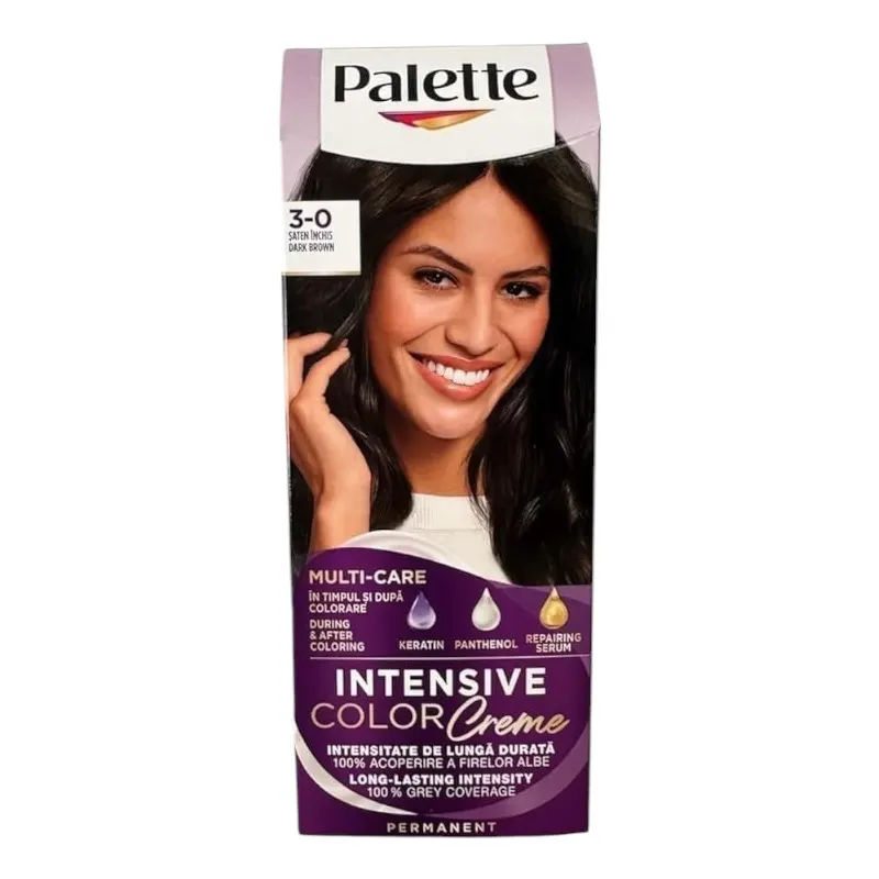 Crème colorante intensive châtain foncé 3-0 - PALETTE