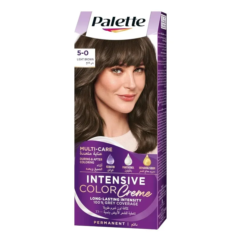 Crème colorante intensive châtain clair 5-0 - PALETTE