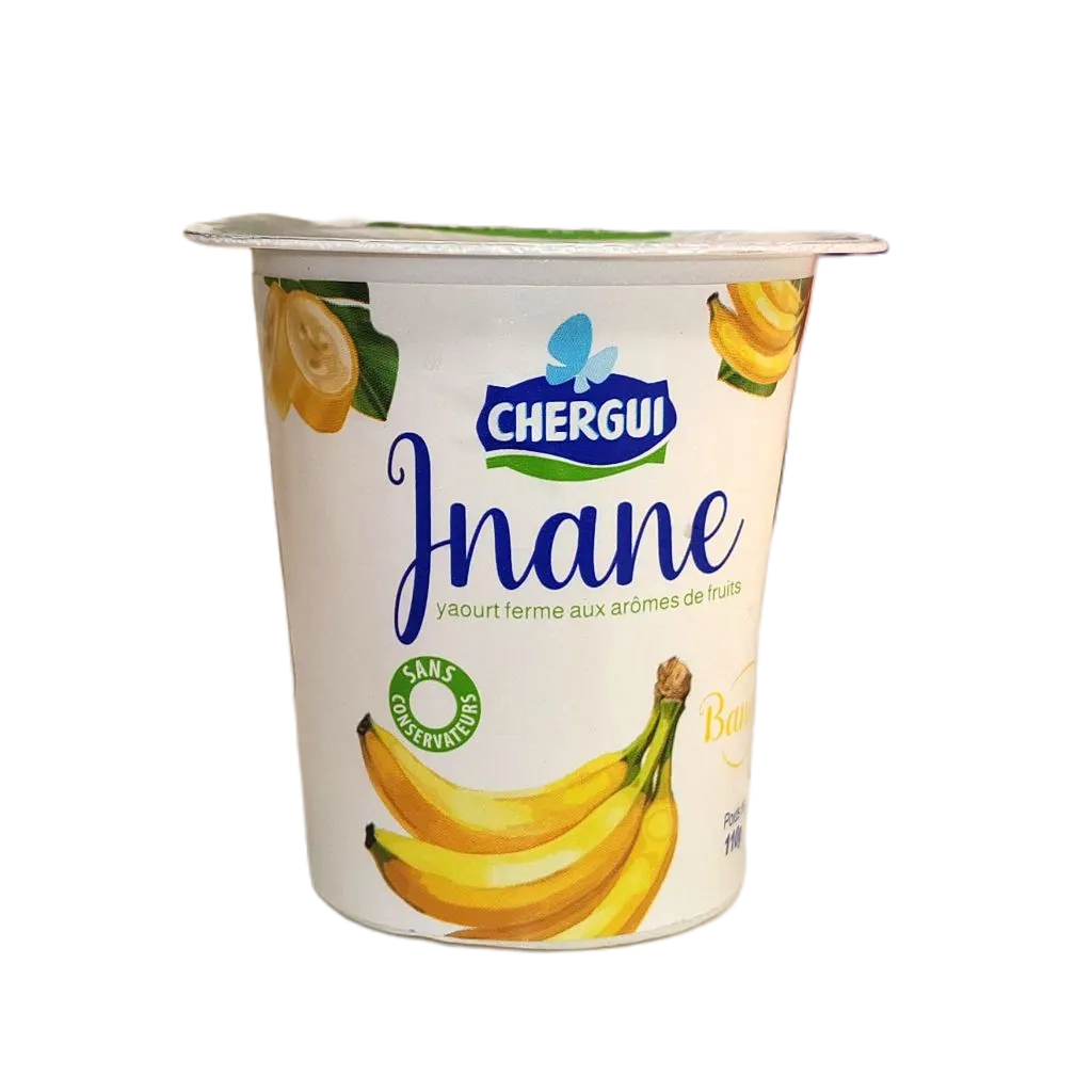 Yaourt ferme saveur banane Jnane 110g - CHERGUI