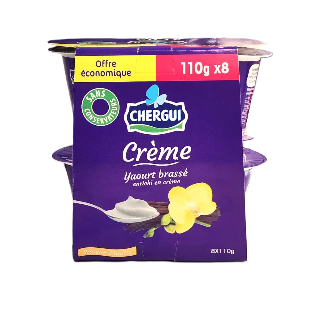 Yaourt crème vanille 8x110g - CHERGUI