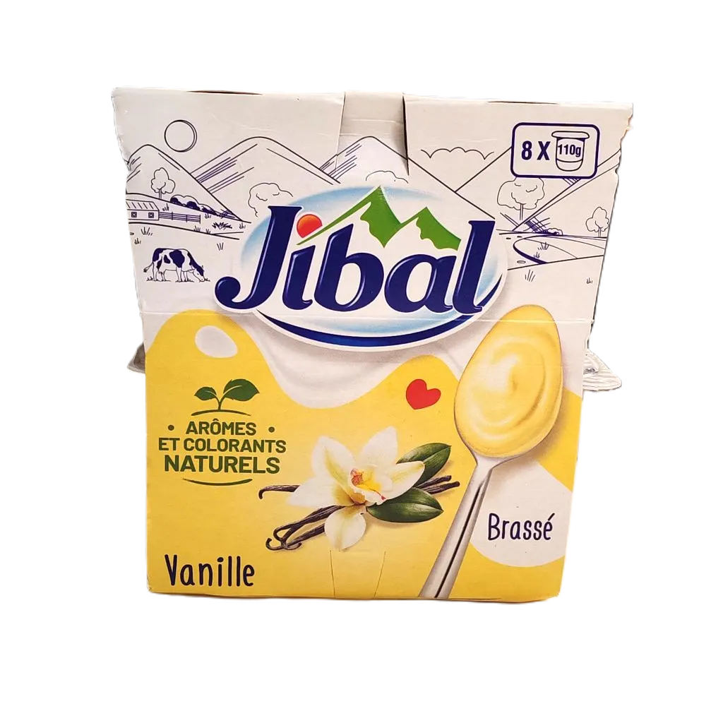 Yaourt brassé vanille 8x110g - JIBAL
