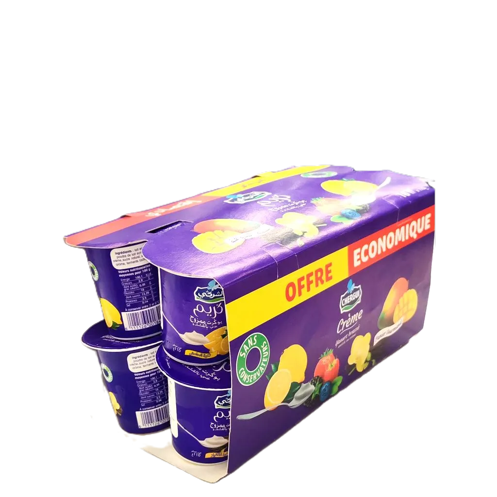 Yaourt brassé crème 16x110g - CHERGUI - vue 3