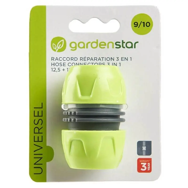 Connecteur de tuyau d'arrosage 3 en 1 5/8(13mm) - GARDENSTAR