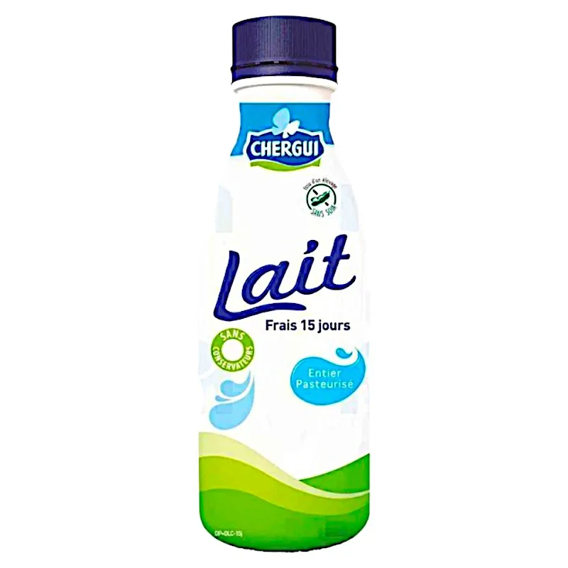 Lait frais entier conservation prolongée 450ml - CHERGUI
