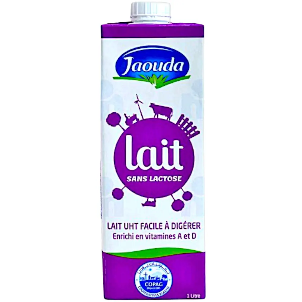 Lait UHT entier sans lactose 1L - JAOUDA