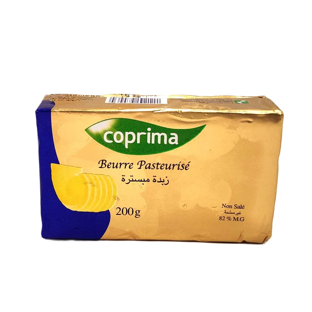 Beurre doux 82% MG 200 g - COPRIMA