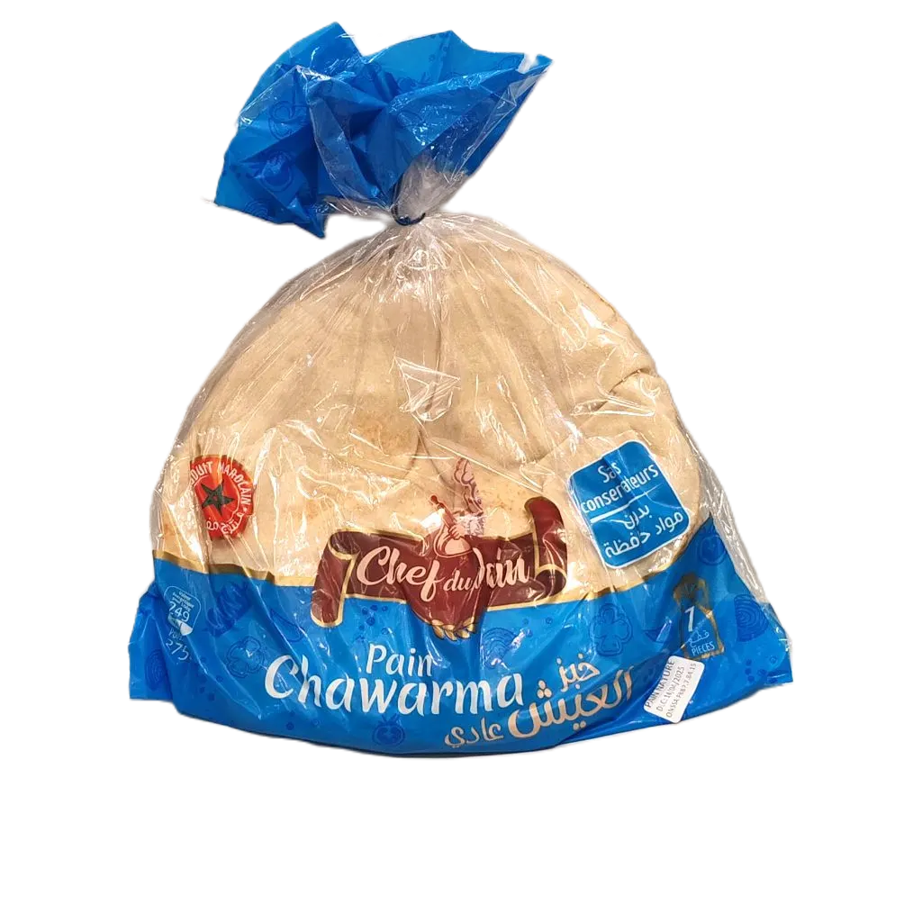 Pain chawarma nature x7 unités 273g - CHEF DU PAIN