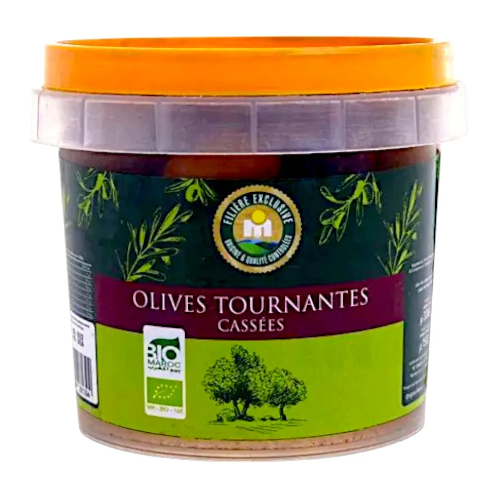 Olives tournantes cassées bio en boîte 150g - FILIERE M