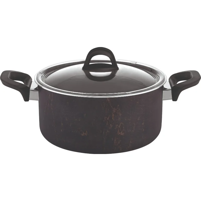 Faitout anti-adhésif avec couvercle en verre