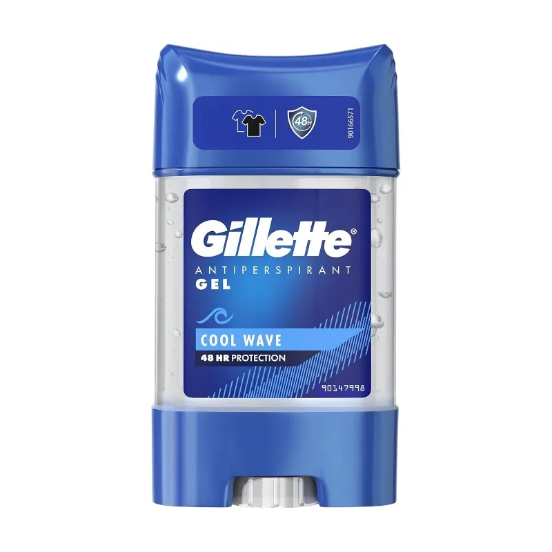 Gel anti-transpirant déodorant stick protection 48H cool wave 70ml - GILLETTE 