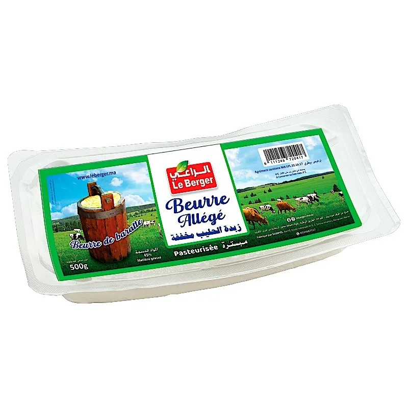 Beurre allégé doux 45% MG 500g - LE BERGER