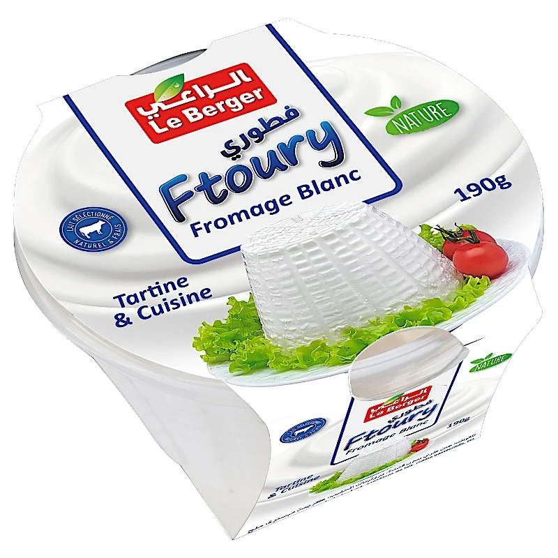 Fromage frais nature Ftoury 190g - LE BERGER 