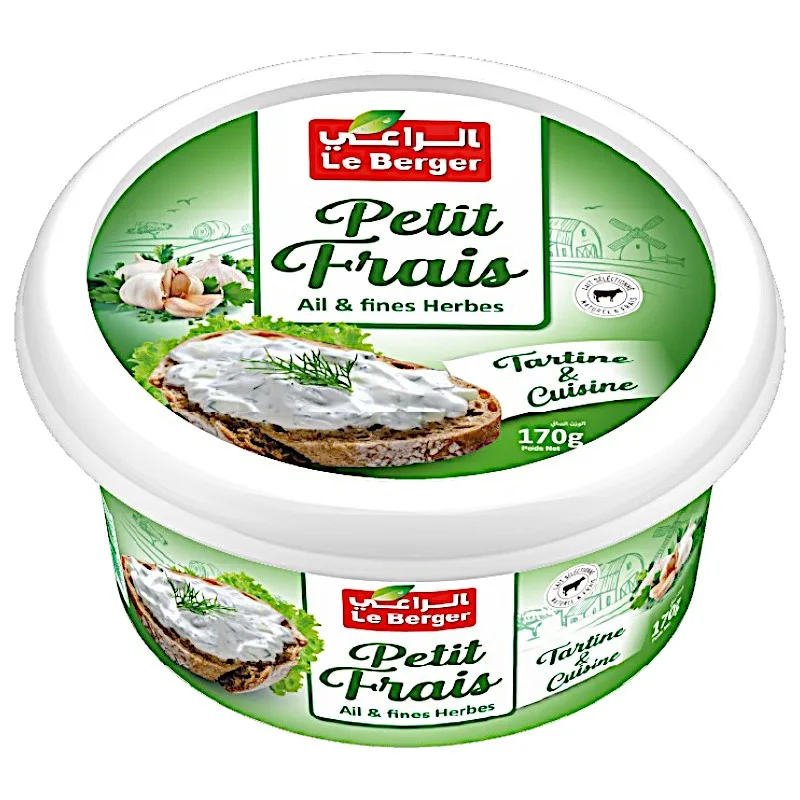 Fromage à tartiner ail et fines herbes Petit Frais 170g - LE BERGER