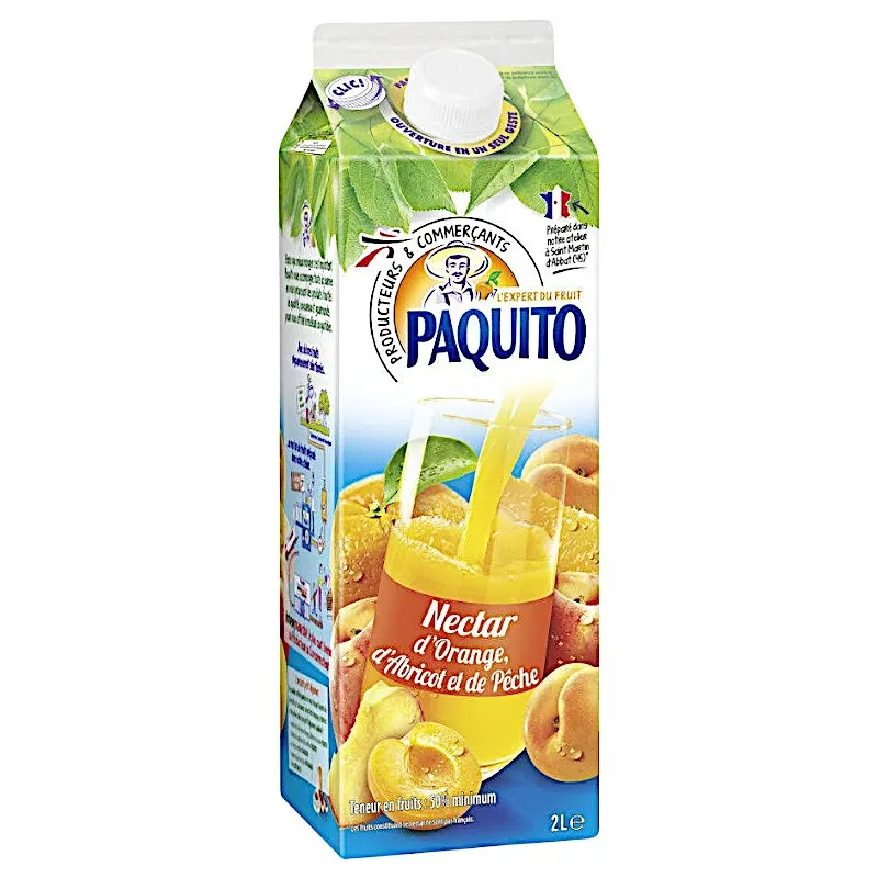 Intermarché - Nectar d'orange d'abricot et de pêche 2L - PAQUITO
