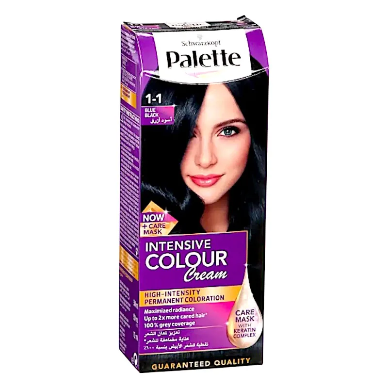 Crème colorante intensive noir bleuté 1-1 - PALETTE