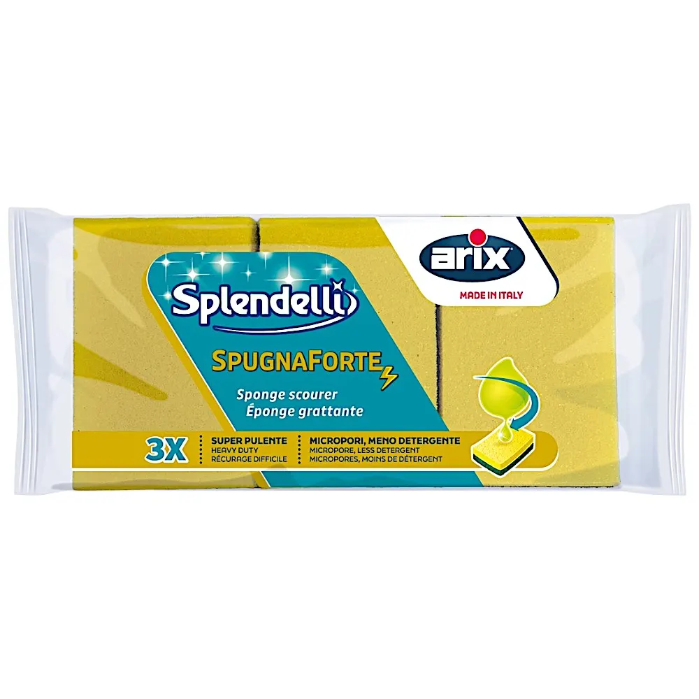 Tampons éponges synthétique à récurer x3 pièces - ARIX