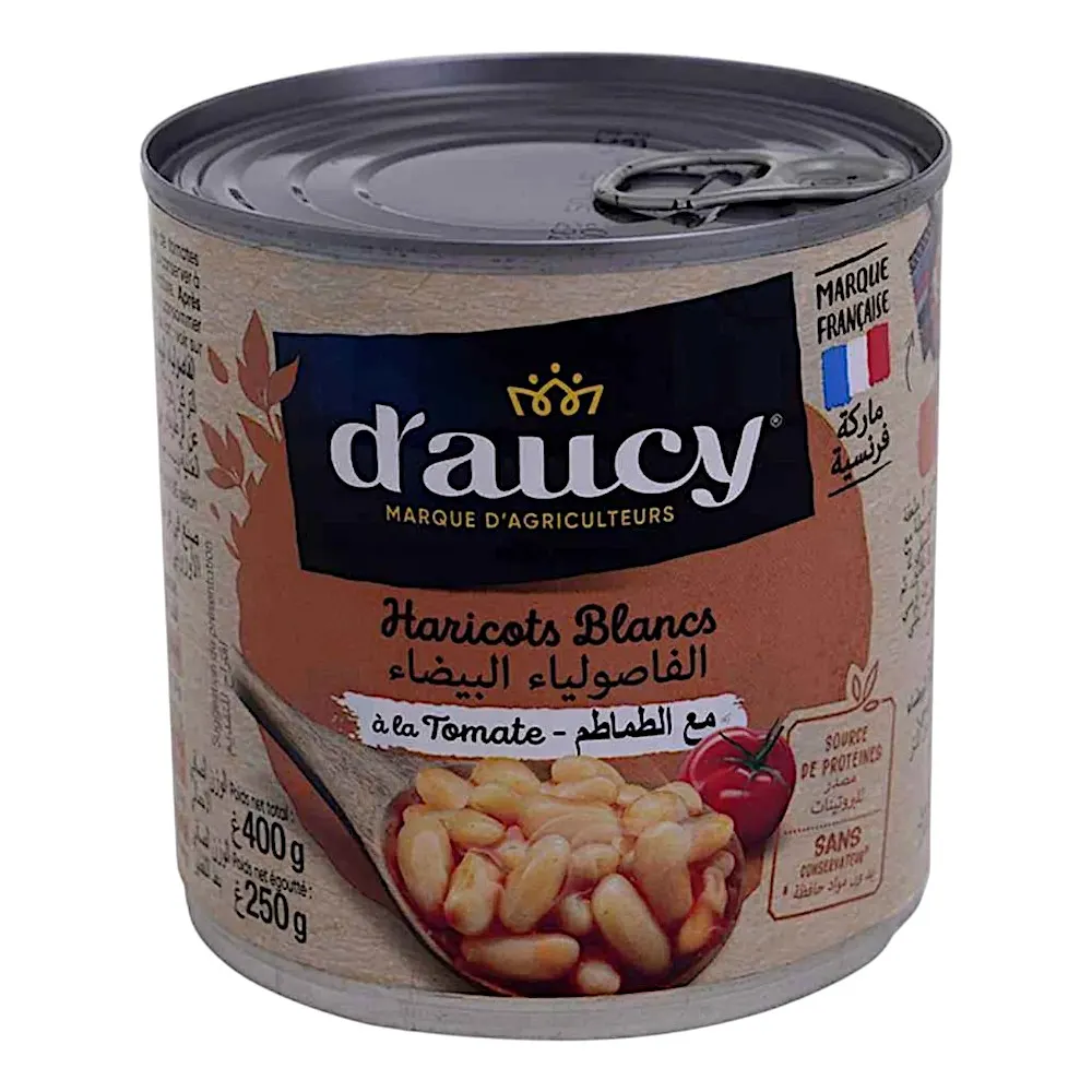 Haricots blancs à la tomate 400g - D'AUCY