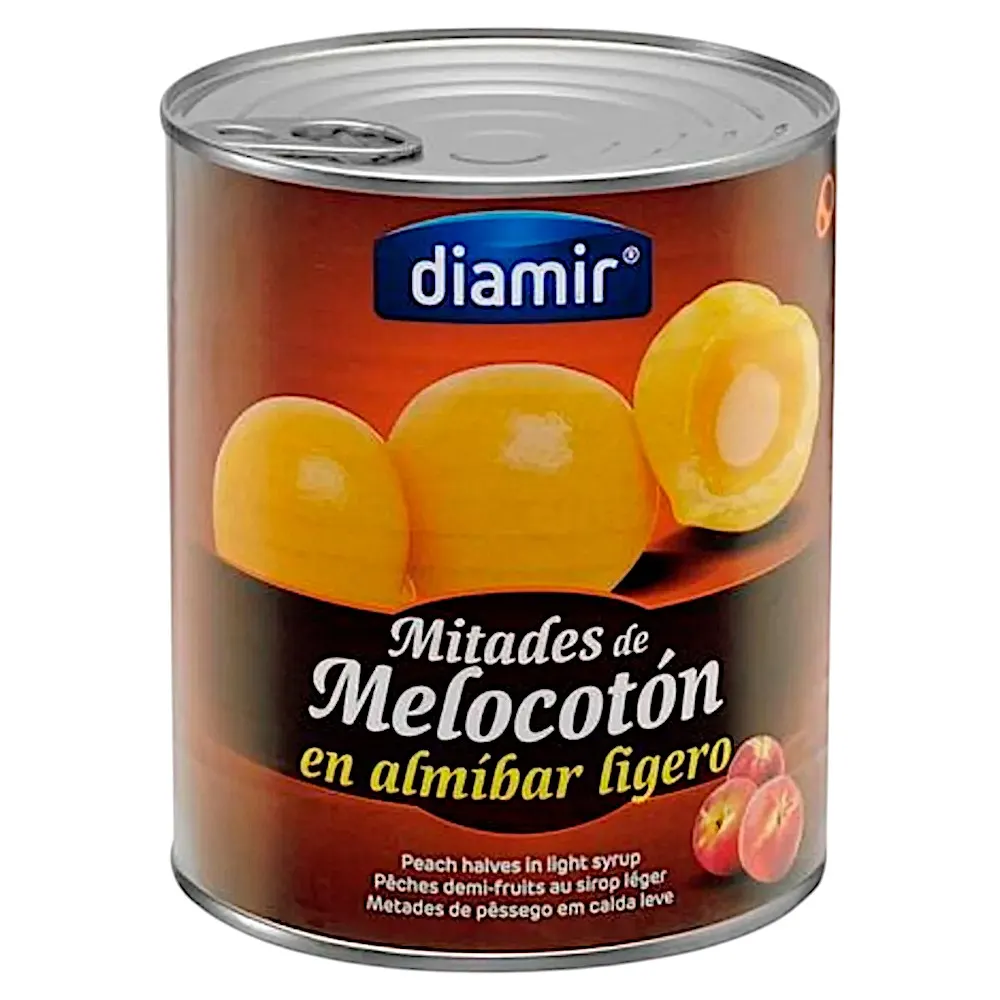 Demi pêches au sirop 840g - DIAMIR