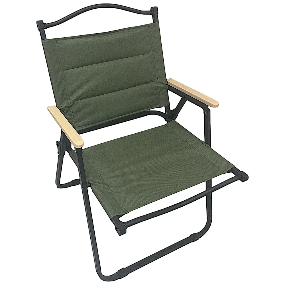 Chaise de camping pliable matelassée kaki YX-1034