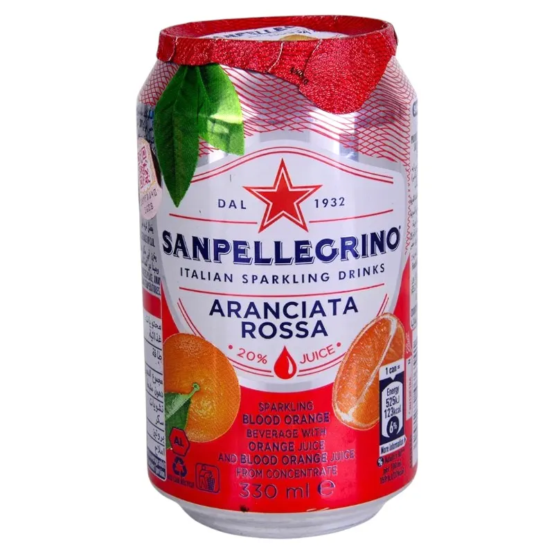 San pellegrino boisson gazeuse orange sanguine canette 33cl