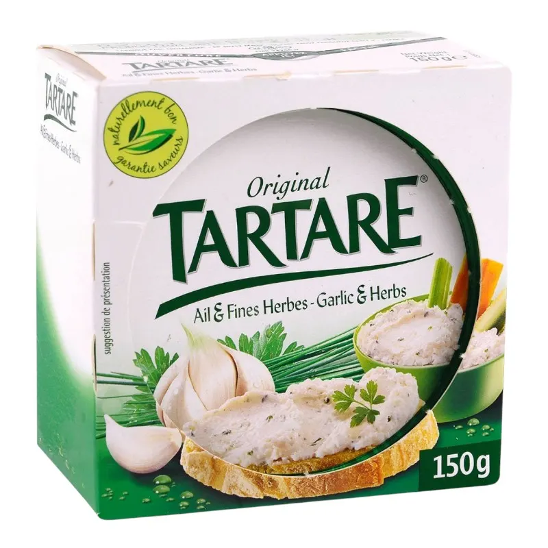 Fromage à tartiner ail et fines herbes 150g - TARTARE