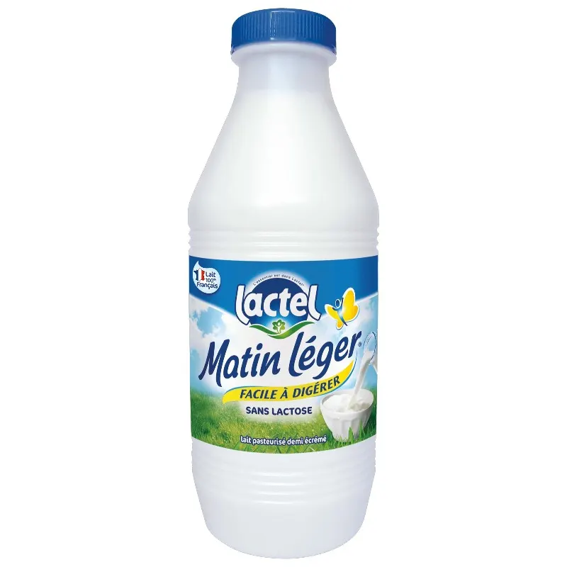 Lait matin léger demi-écrémé 1,2% MG 1L - LACTEL