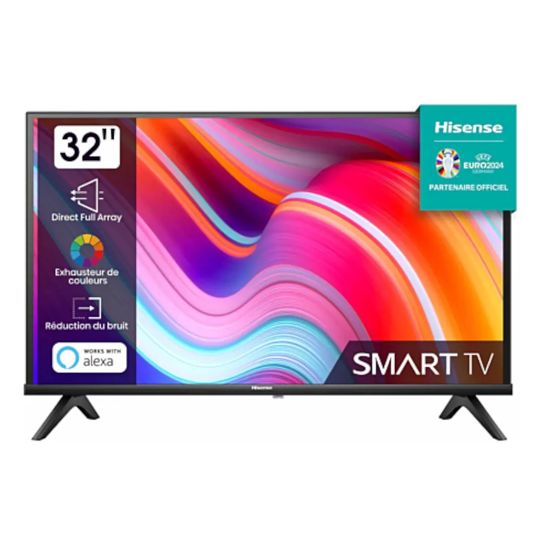 Téléviseur 32A4K TV 81,3 cm 32" HD Smart TV Wifi noir 200 cd/m² - HISENSE