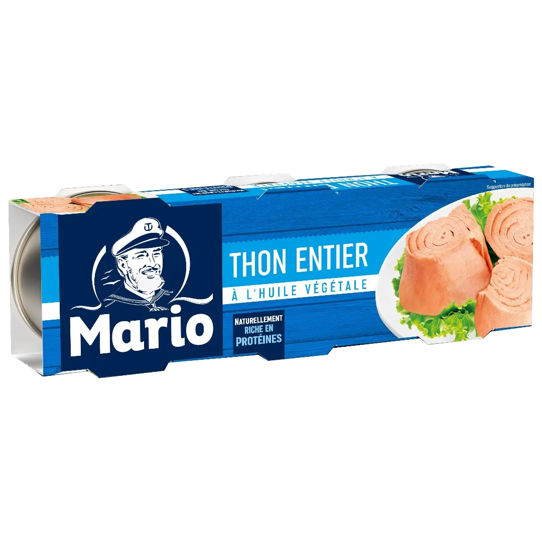 Thon entier à l'huile végétale 3x 80g  - MARIO