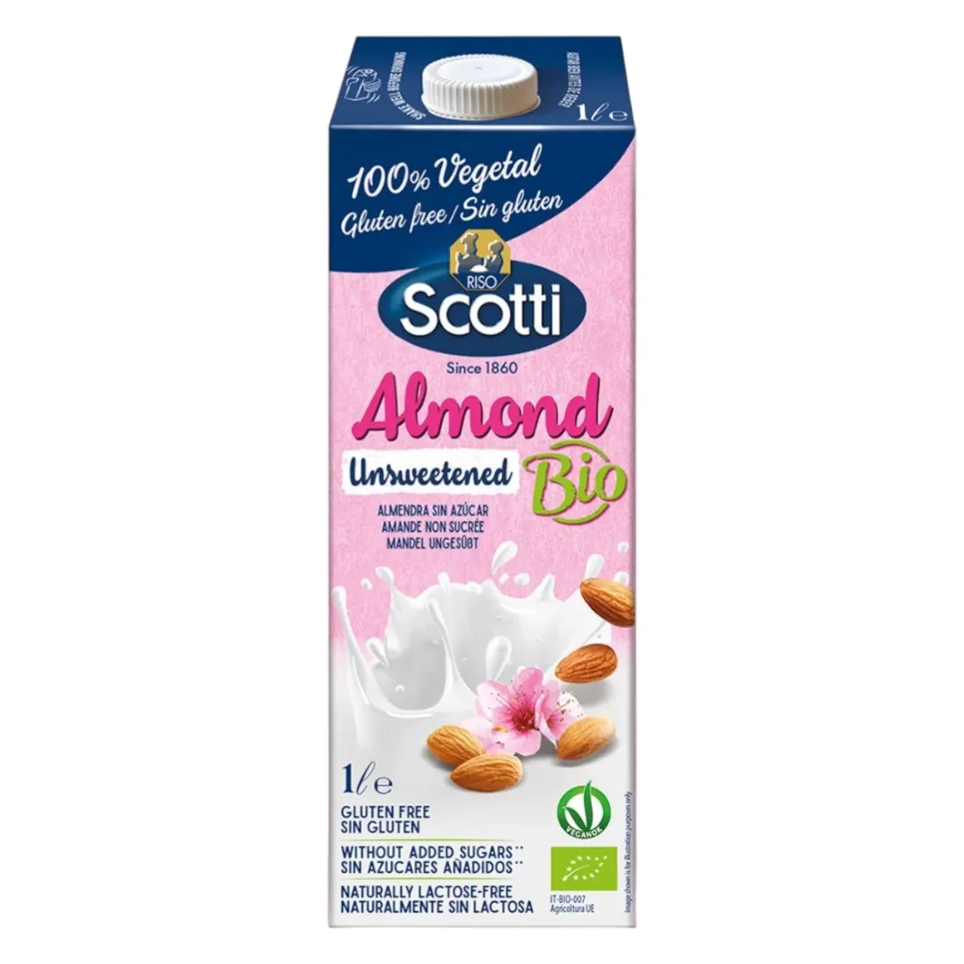 Boisson végétale d'amandes non sucré bio sans gluten 1L - SCOTTI