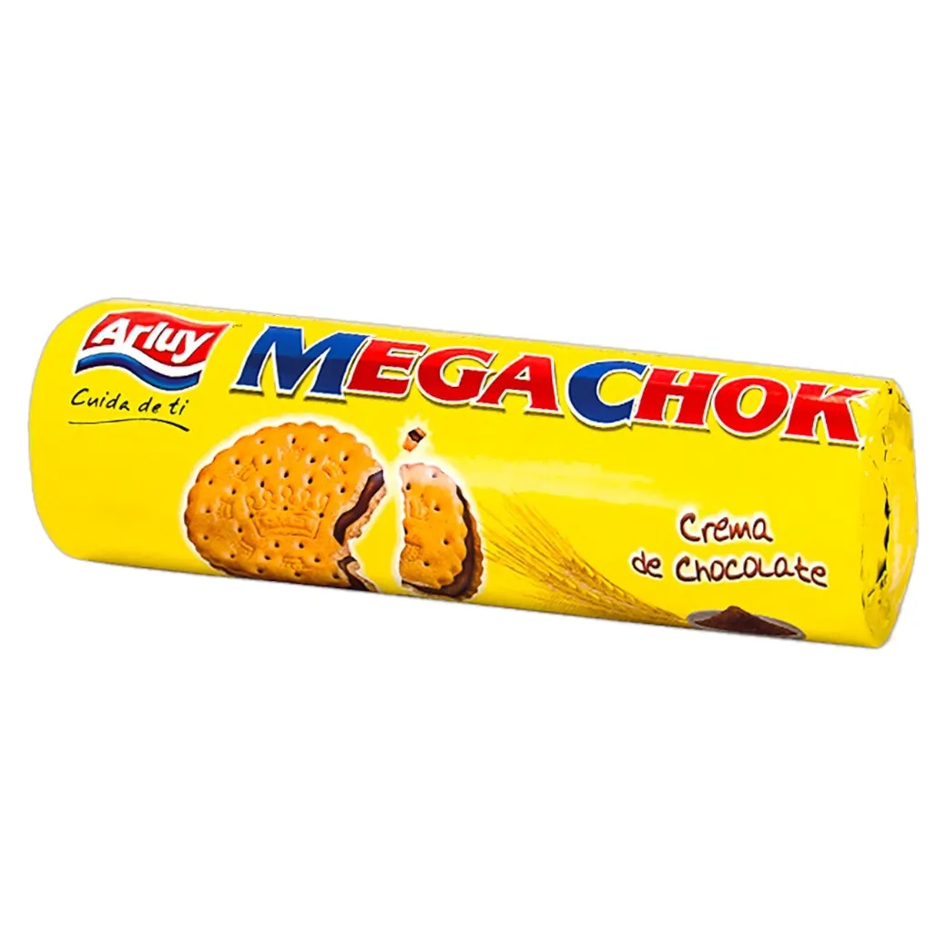 Biscuits fourrés à la crème au chocolat Megachok 180g - ARLUY