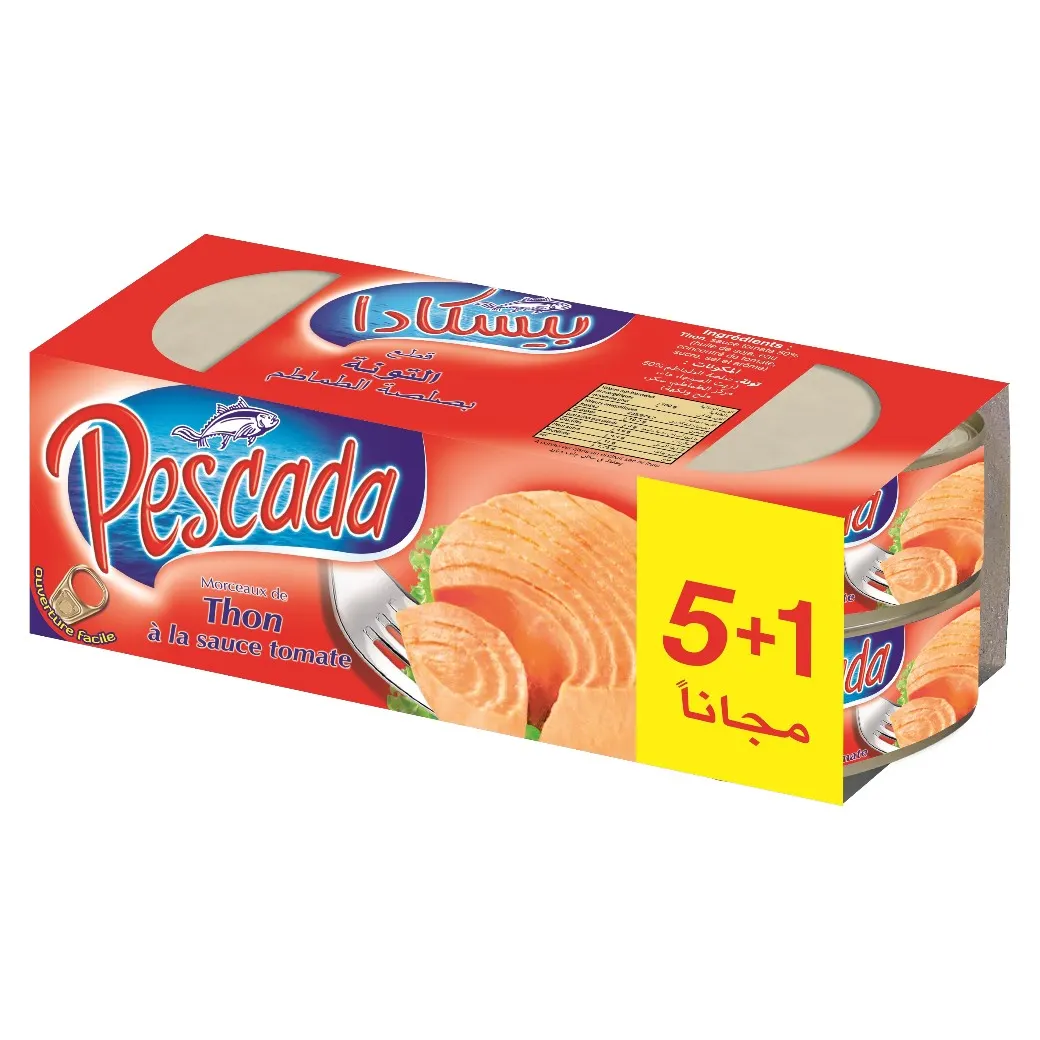 Thon à la sauce tomate 80g 5+1 gratuit - PASCADA
