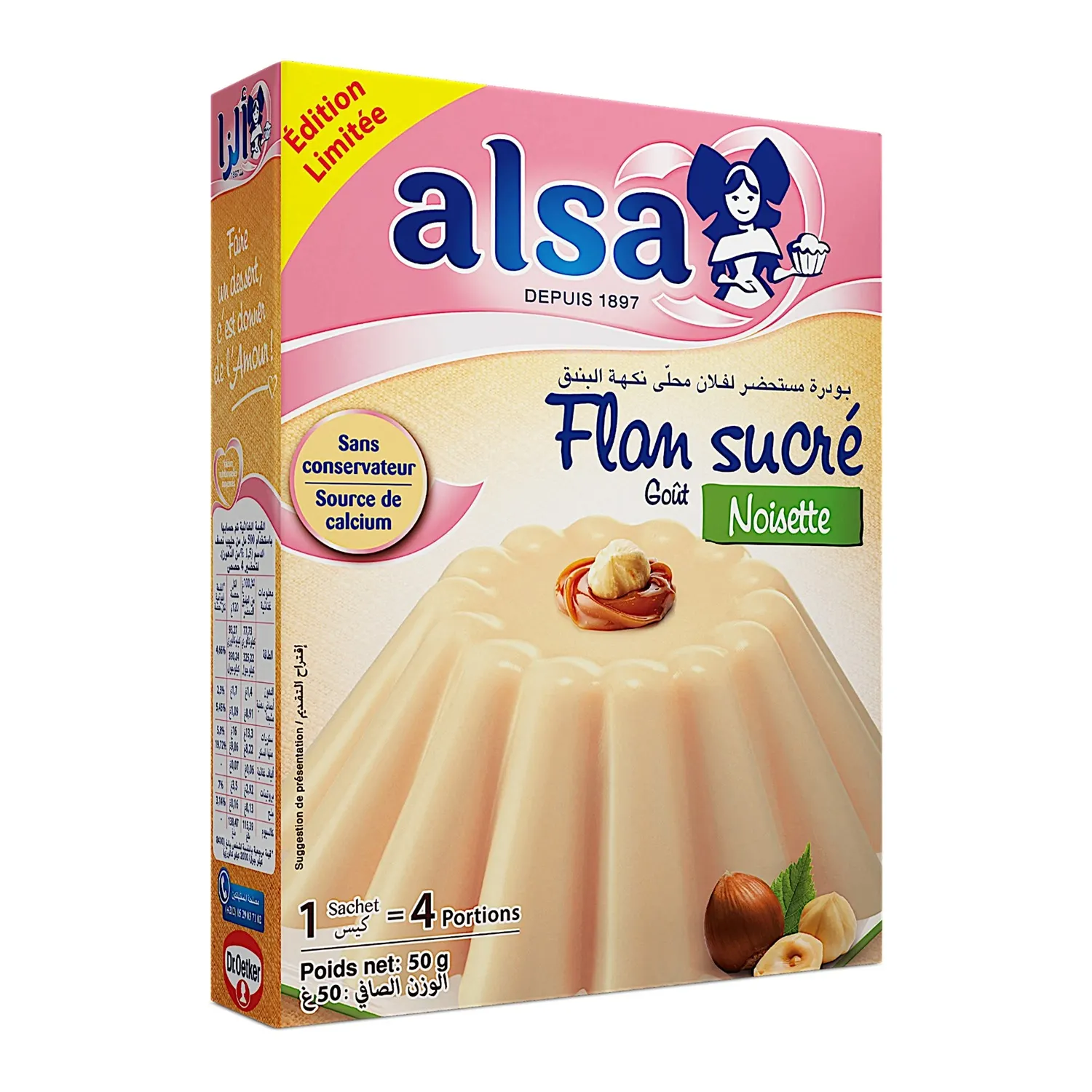 Préparation pour flan goût noisette 50g - ALSA