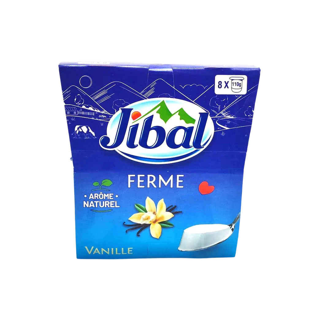 Yaourt ferme saveur vanille 8x110g - JIBAL