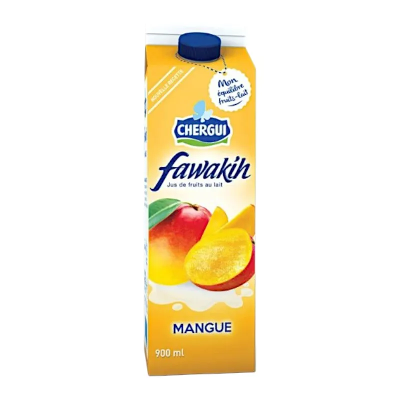 Jus de fruits au lait à la mangue Fawakih 900ml - CHERGUI