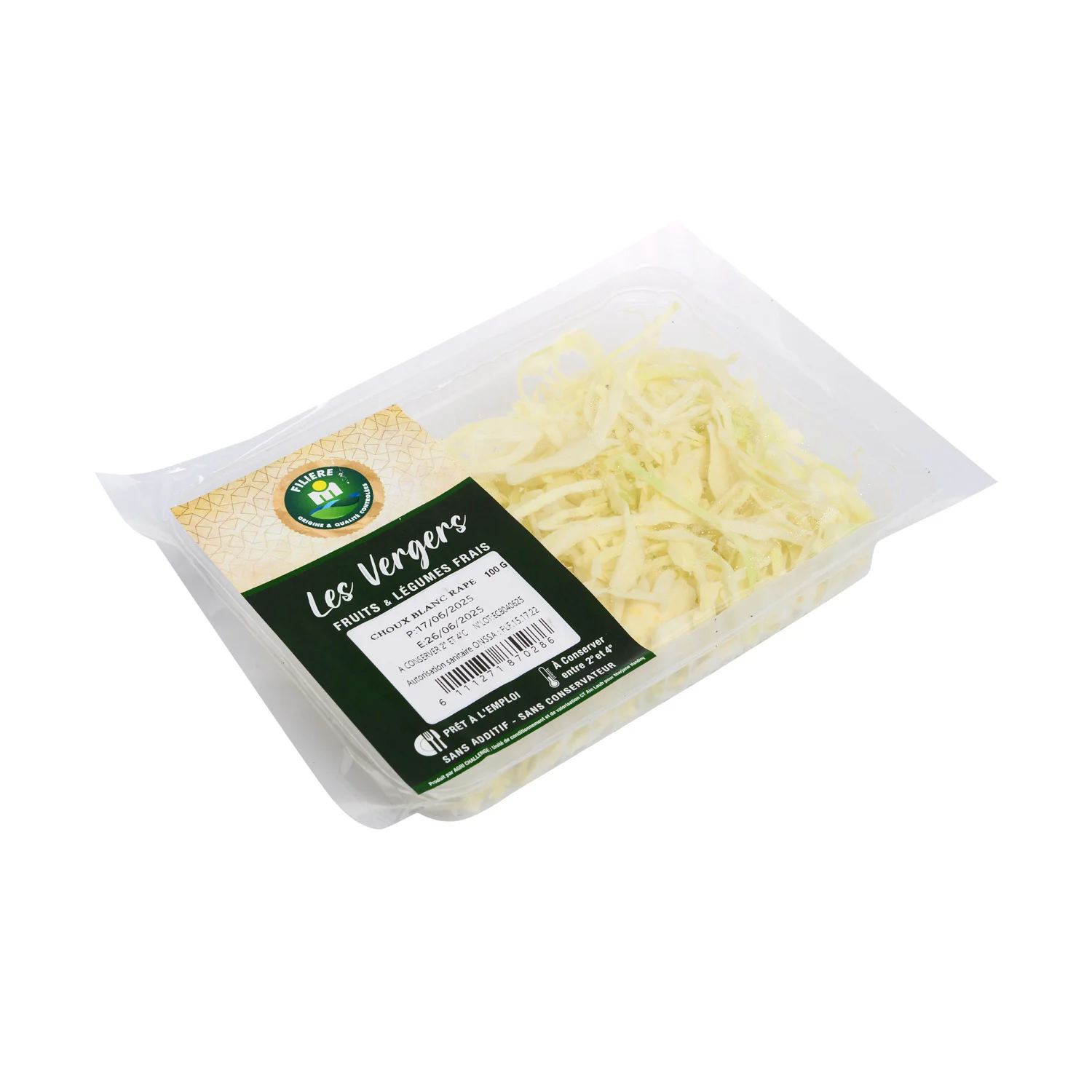 Choux blanc râpé 100g - KAMILTY - vue 3