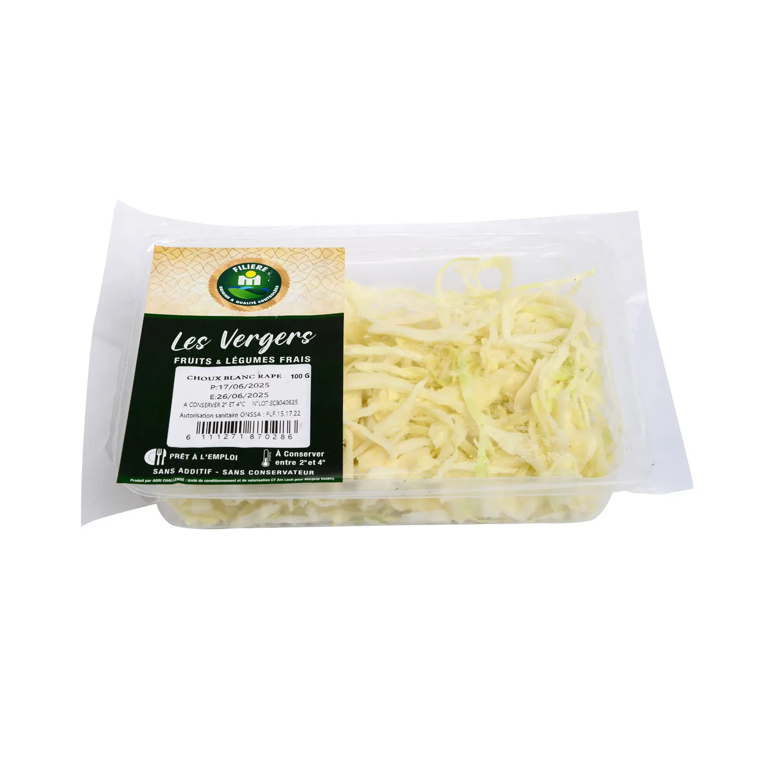 Choux blanc râpé 100g - KAMILTY - vue 5