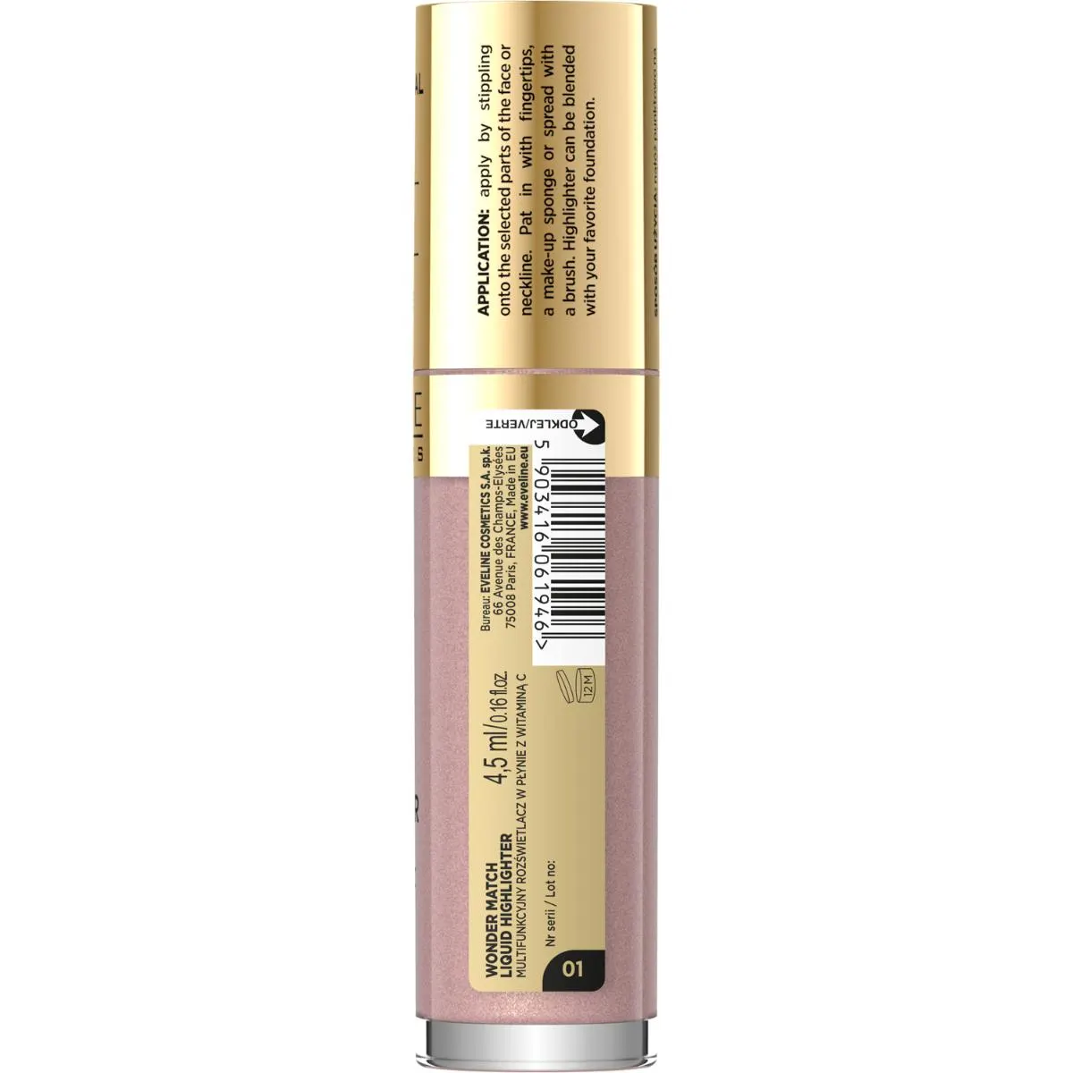 Enlumineur liquide Wonder Match N°01 4,5 ml - EVELINE - vue 3