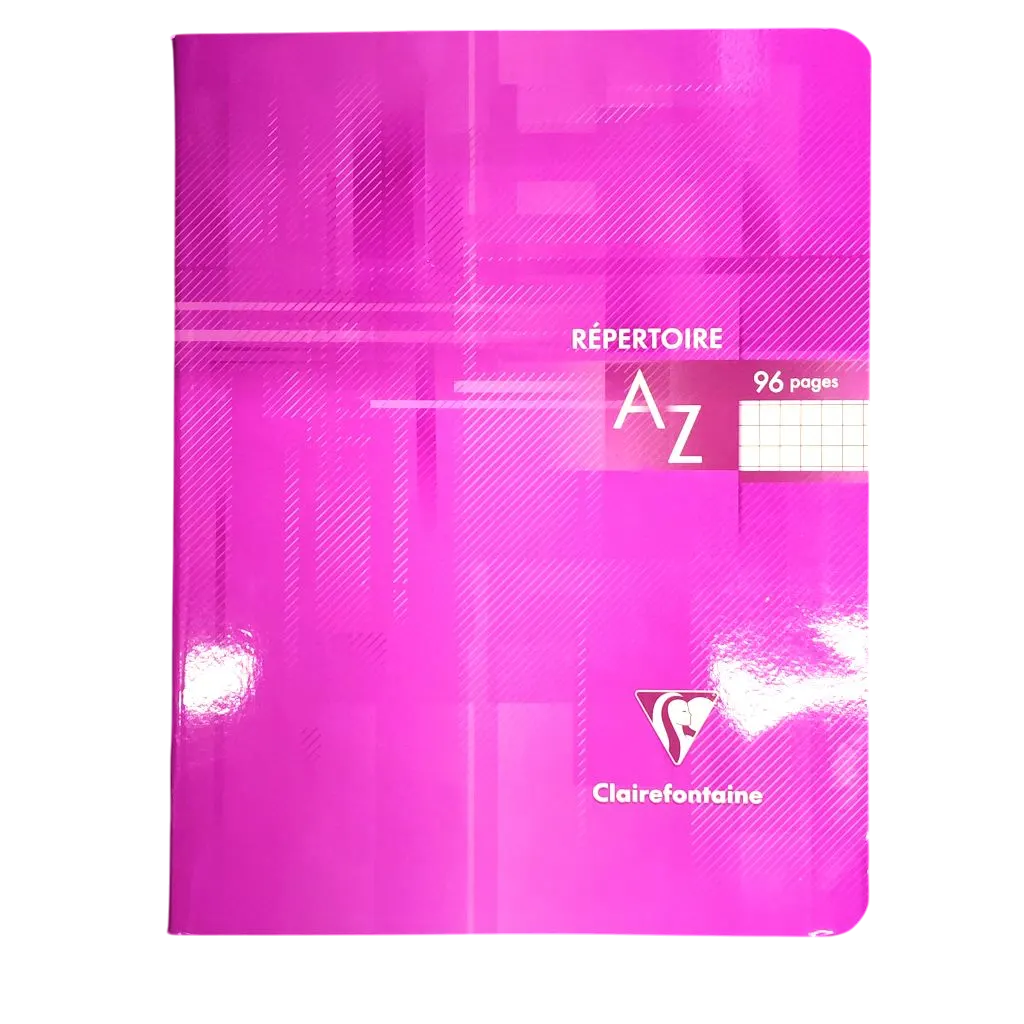 Répertoire piqué 170x220 mm 96 pages 90g pelliculé 4 couleurs assorties