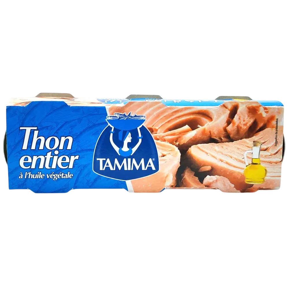 Thon entier à l'huile de tournesol 3x 80g - TAMIMA