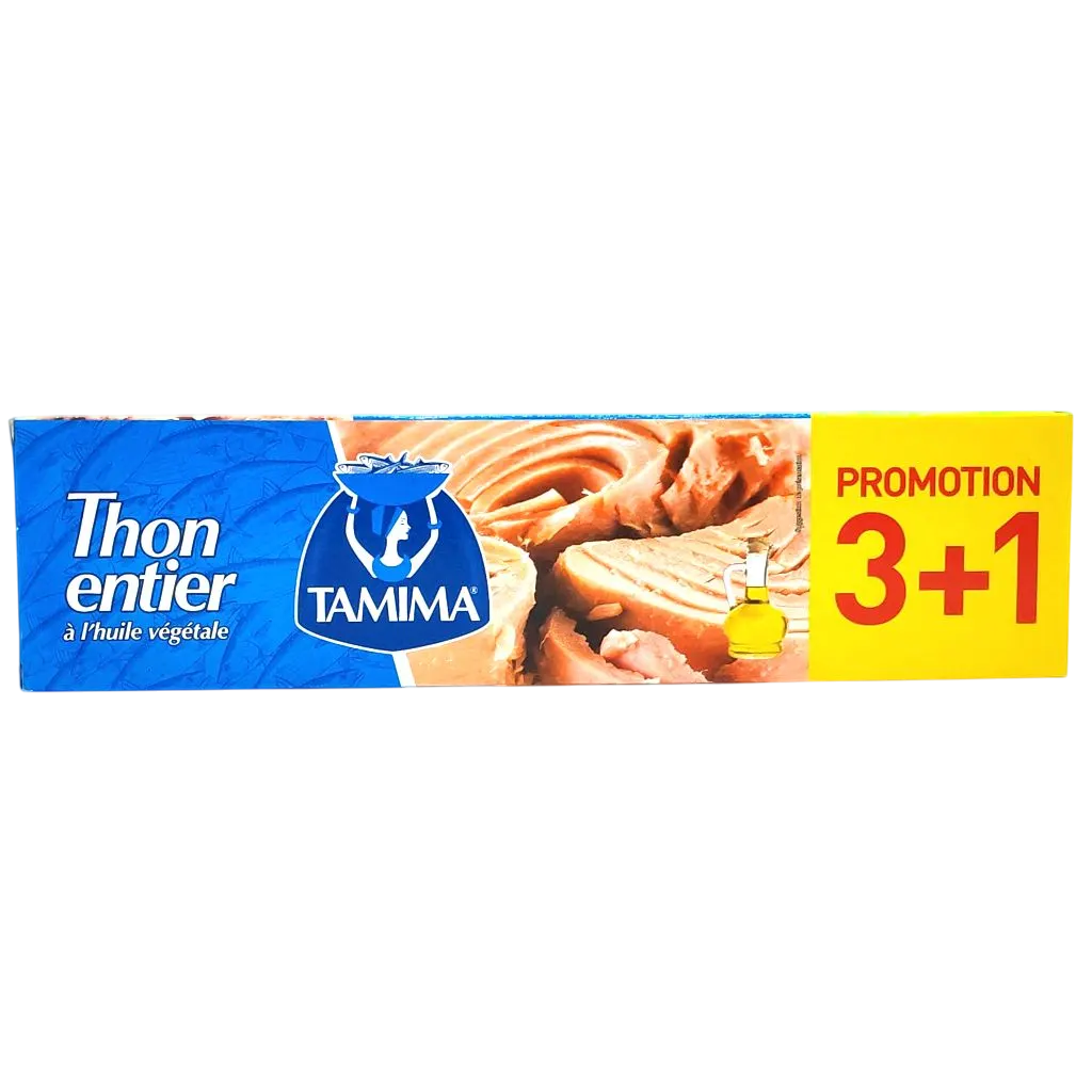 Thon entier à l'huile végétale 4x 80g - TAMIMA