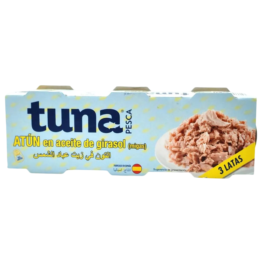 3 boîtes de thon à l'huile végétale Tuna x50g - PESCA