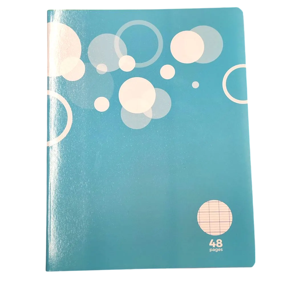 Cahier piqûre 48p 17x22 cm Seyès 90g vélin surfin 5 couleurs assorties