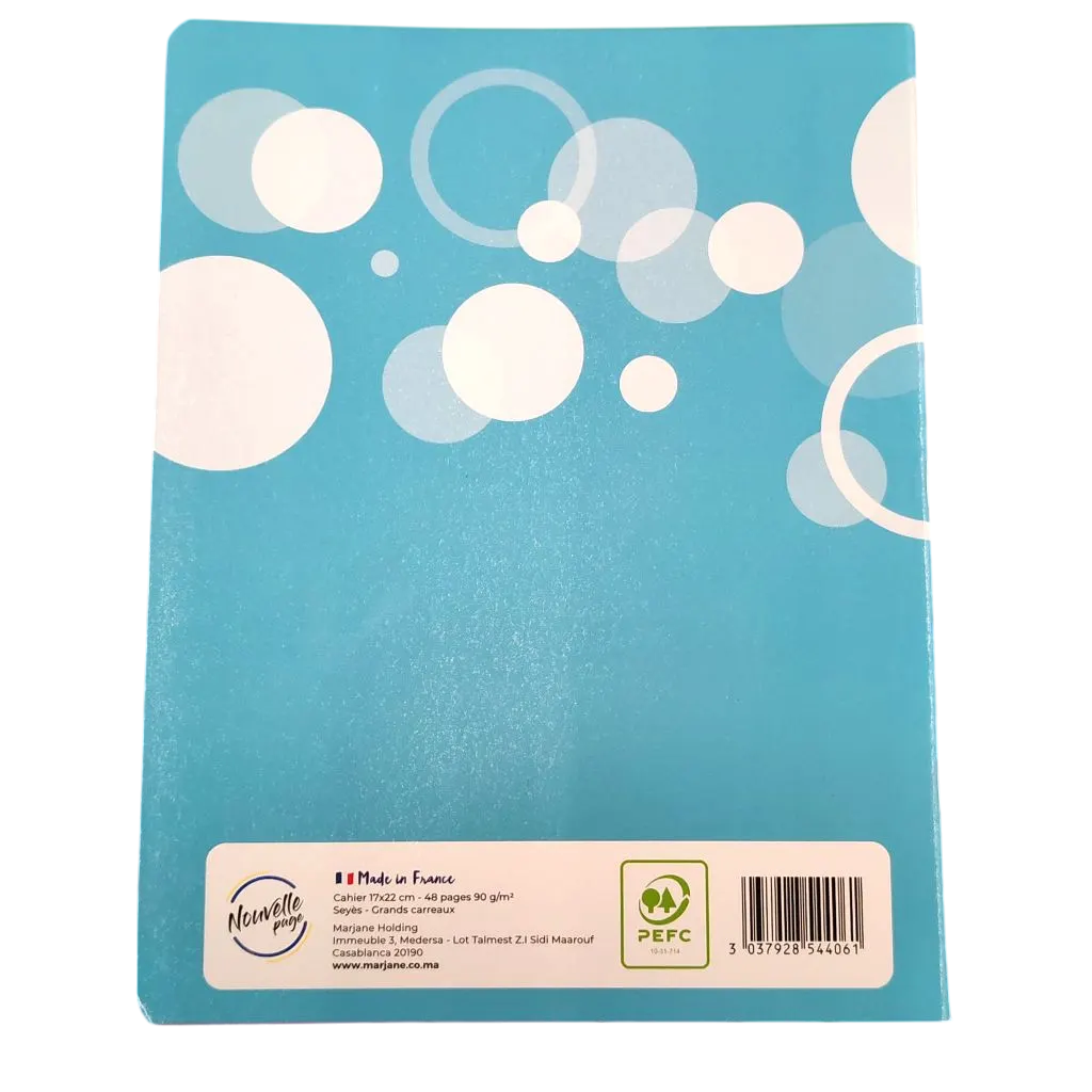 Cahier piqûre 48p 17x22 cm Seyès 90g vélin surfin 5 couleurs assorties - vue 2
