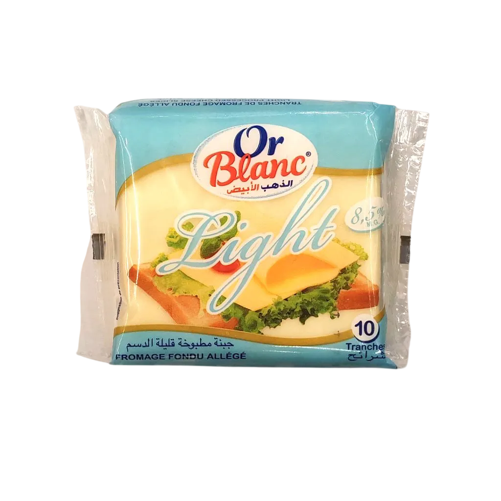Tranche fromage fondu light x12 200g - OR BLANC