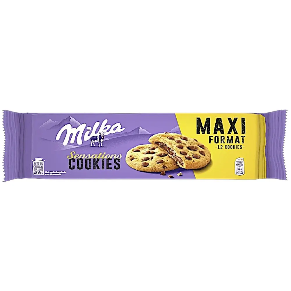 Cookies chocolat fondant et pépites de chocolat Choco Sensations 312g - MILKA