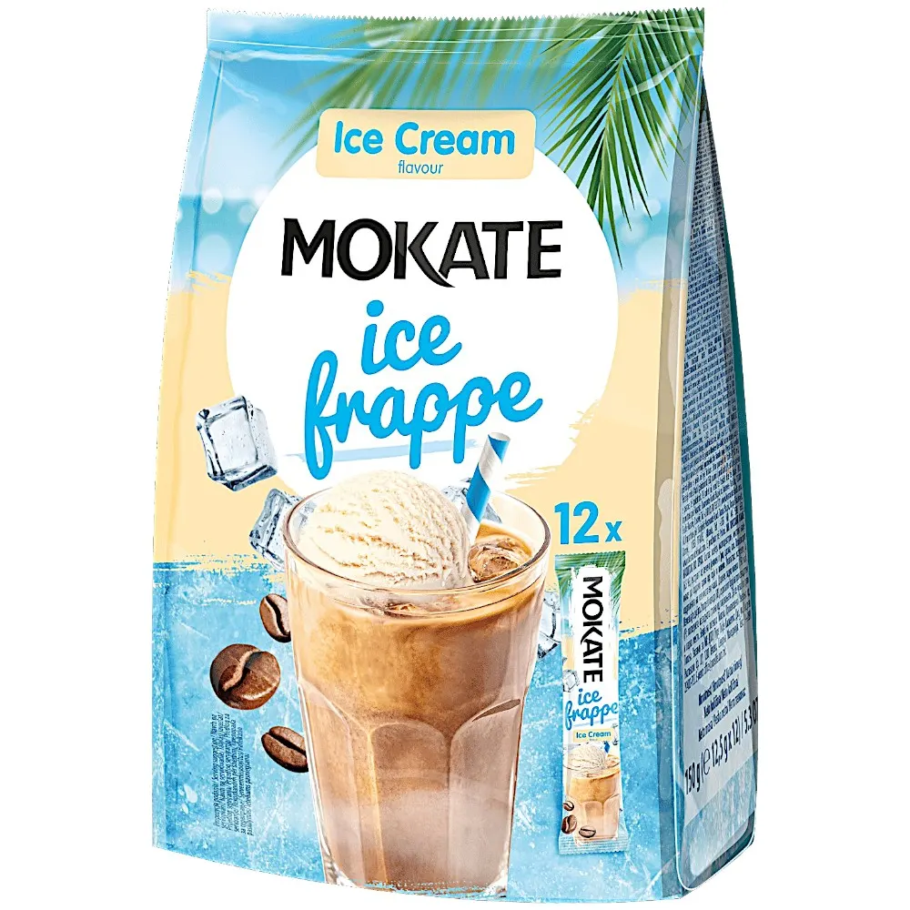 Café glacé instantané Frappe Ice cream 12 sachets - MOKATE