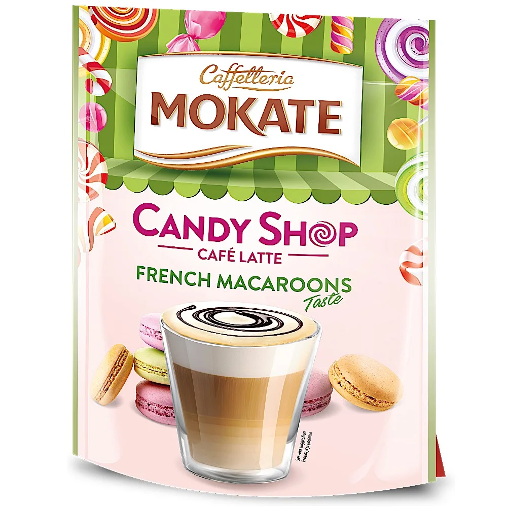 Boisson au café instantané Candy Shop Latte French Macaroons 110g - MOKATE